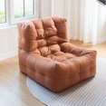 thumbnail image 5 of Giant Bean Bag Chair with Ottoman Modern Bean Bag Couch Sofa with Footstool Lounge Large Bean Bag Chairs for Adults Teens Reading Chair for Bedroom Living Room(Plaid Type), 5 of 6