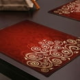 thumbnail image 2 of Placemats Set of 4,Red Floral Swirls,Washable Burlap Woven Heat Resistant Placemat for Dinning Table,Farmhouse,Outdoor,18X12 Inch, 2 of 5