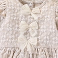 thumbnail image 5 of enyan Toddler Baby Girls Fall Outfit 6M-6T Long Sleeve Floral Print Smocked Shirt Pants 2-Piece Set Kids Girls Clothes White，18-24 Months, 5 of 7