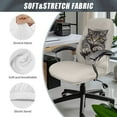 thumbnail image 5 of FKELYI Grey Cat Print Office Chair Cover Anti-Dust Swivel Chair Slipcover Washable Computer Chair Protector for Gaming Chair Armchair Home Office Decoration, Small, 5 of 6