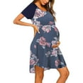 thumbnail image 6 of zttd womens maternity casual short sleeve nursing dress nightdress for breastfeeding, 6 of 9