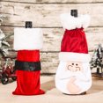 thumbnail image 3 of Zeus Velvet Cloth Bottle Cover Creative Fine Texture Cute Santa Claus Shape Bottle Holder Cover for Home, 3 of 7