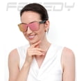 thumbnail image 4 of Gafas de sol FEISEDY Rimless Mirrored UV400 B4114 para mujeres y hombres, 4 of 7