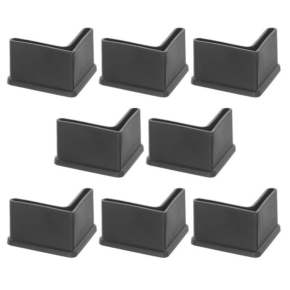 OUNONA 8 Pcs Leg Bed Frame Feet Furniture Component 4.80X4.80X2.90CM Black