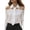 White, variant on Summer Women's Tie Neck Off Shoulder Blouse Elegant Long Sleeve Lapel Collar Work Shirts Casual Business Tops for Women Resort Wear