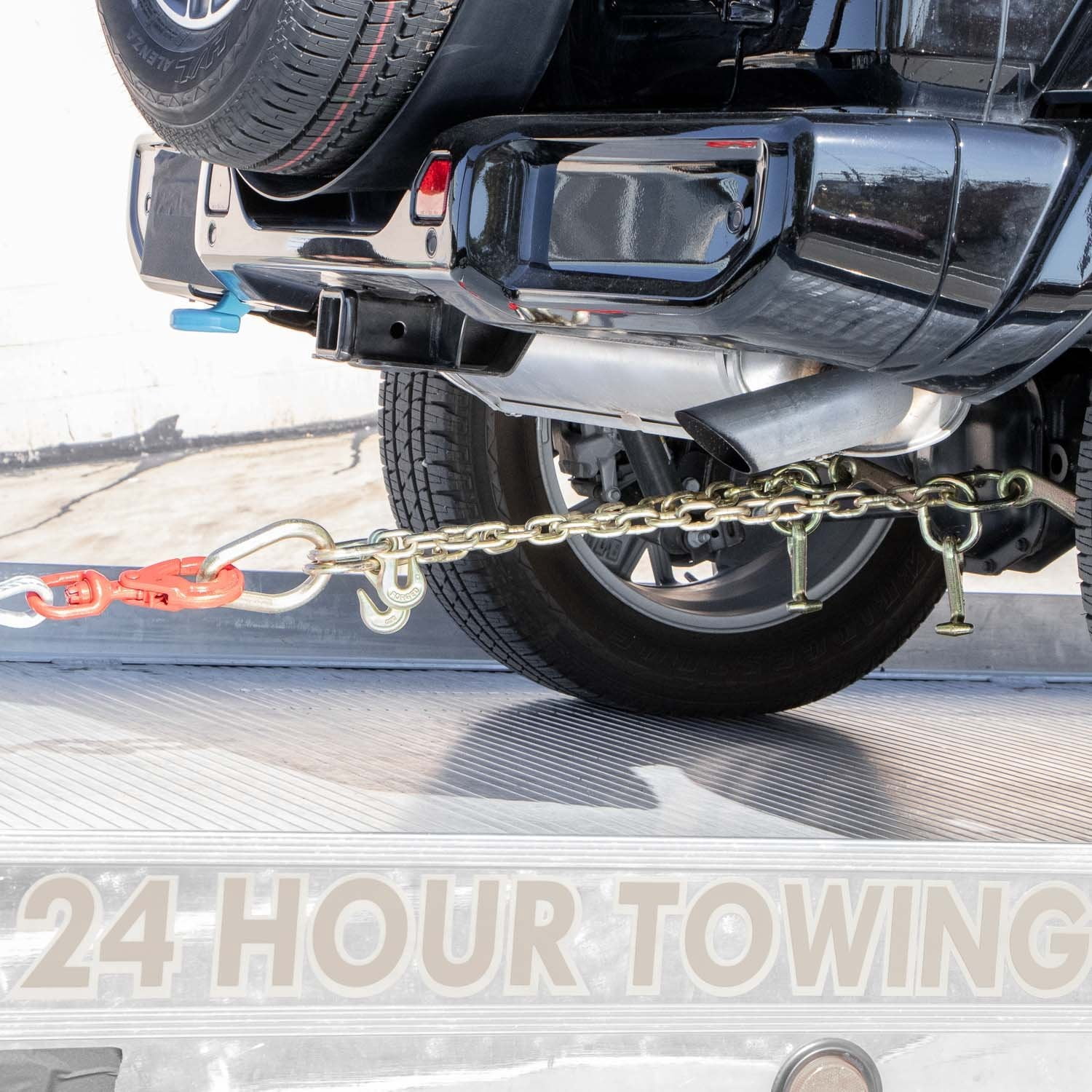 VULCAN Towing Chain Bridle - 8 inch J Hooks - Alloy T Hooks - G70 Chain - 40 inches - 4700 Lbs SWL