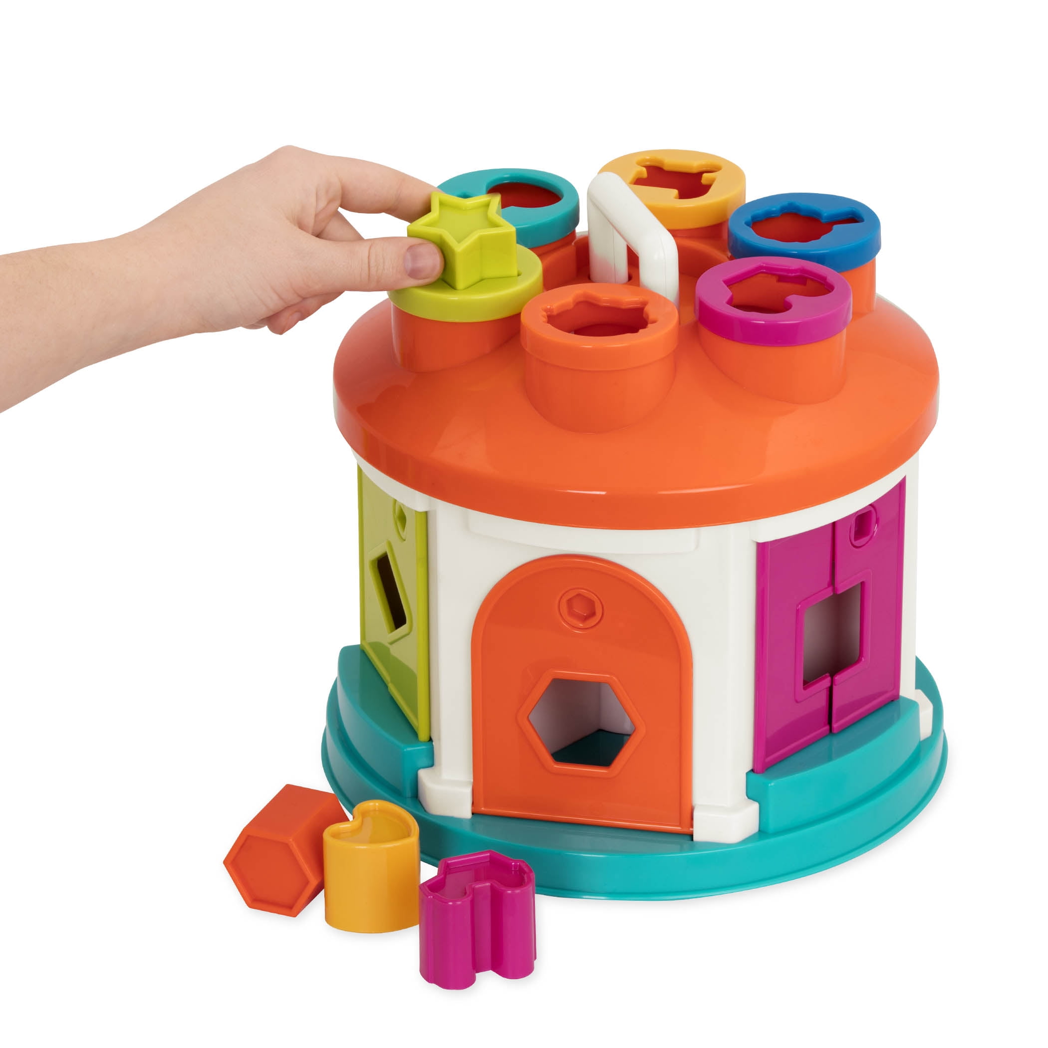 Battat Shape Sorter House Early Learning Activity Plastic Toy for Toddlers 2 Years +