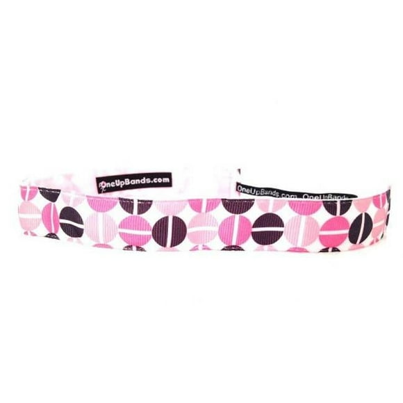 One Up Bands 1203 Screw Head Pink Black Headband - Pack of 2