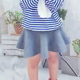 thumbnail image 5 of Girls Tutu Skirt Kids Casual High Waist Knitted Flared Pleated A Line Solid Above Knee Skirt Girls Skirts Navy 2 Years-3 Years, 5 of 7