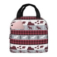 thumbnail image 1 of Fotbe Buffalo Plaid Forest Bolsa Térmica con Estampado y Forro de Aluminio Grueso Bolsa de Almuerzo con Bolsillo Frontal para Hombres y Mujeres, Ideal para Trabajo, Escuela, 1 of 8