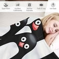 thumbnail image 3 of COMIO  Penguin Blanket Antarctic Animals Black and White Penguins Print Gifts for Women Kids Girls Boys Home Bedroom Living Room Decor Soft Cozy Lightweight Plush Throw Blankets, 3 of 6
