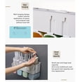 thumbnail image 4 of Estante Organizador De Baño Montado En La Pared Para Cepillos De Dientes, Artículos De Tocador, Soporte Para Pasta De Dientes Con Tazas Methold HA022896-00, 4 of 7