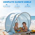 thumbnail image 4 of Carpa de playa para bebés Elegear plegable con toldo pequeño UPF 50+, azul, 4 of 9