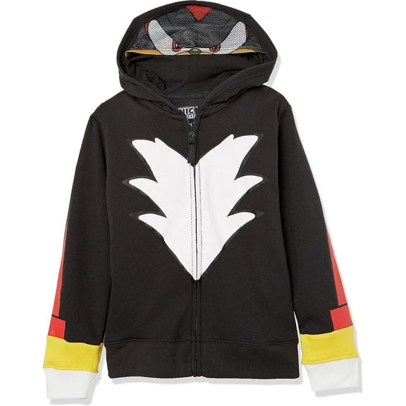 SEGA Big Sonic The Hedgehog Shadow Costume Zip Up Fleece Hoodie-Boys 4-20
