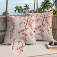 thumbnail image 3 of Cherry Blossoms Outdoor Pillow Covers 16x16 Set of 2,Waterproof Patio Throw Pillowcase Protectors,Spring Pastoral Botanical Flowers Decorative Pillow Shams Cushion Covers for Seat Bed Couch Sofa, 3 of 8