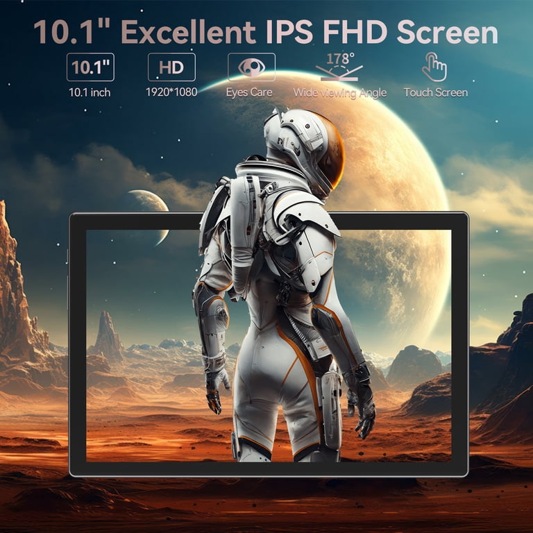 Android 14 Tablet 8GB RAM 128GB ROM, 10.1in 5G Wifi Tablet with