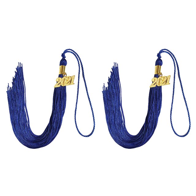 Visland 2Pcs Cap Tassel Decorative Universal Design 40cm Mortarboard Cap Decoration for Graduation