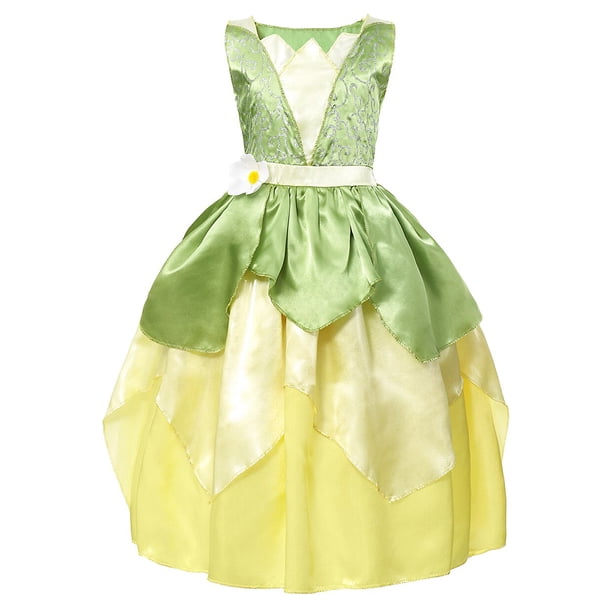 Vestido de princesa para niñas, disfraz de princesa de chanclas, princesas, princesas y princesas, Rapunzel, Anna y Elsa Fivean unisex