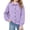 Purple, variant on Mooqilaa Girls Buttons Sweatshirts Size 10-12, School Casual Long Sleeve Collared Fall Outerwear Pink