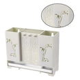thumbnail image 2 of Billuyoard Caja de almacenamiento de tenedor de montaje en pared para soporte de palillos multifuncional, estante de drenaje para cocina Cocina y Comedor Beige, 2 of 3