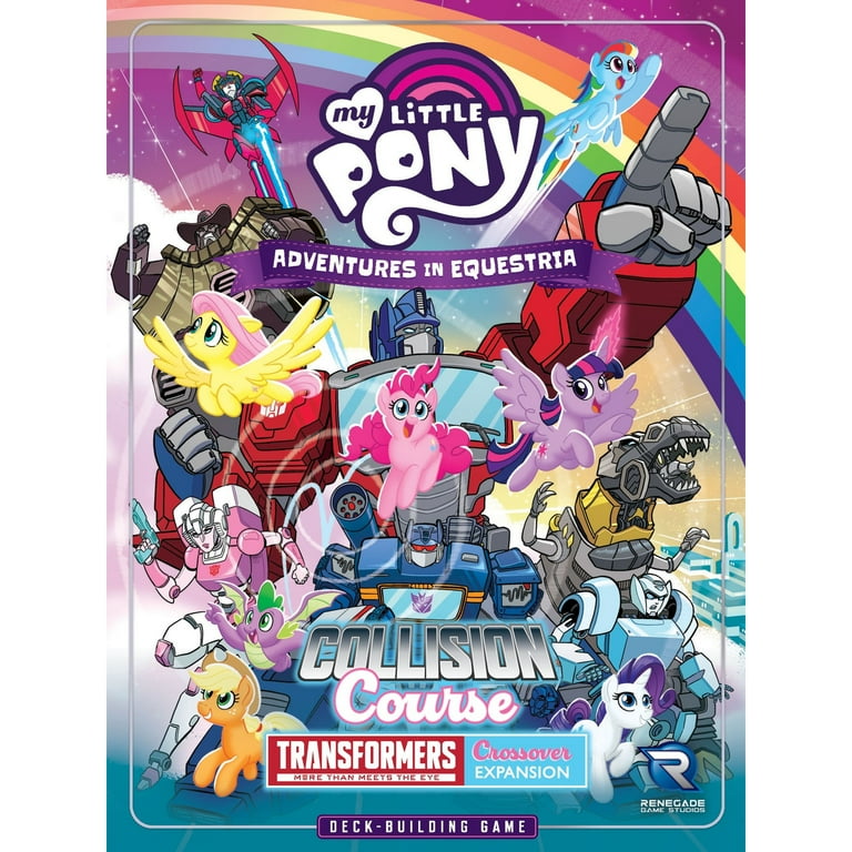 Renegade Games: My Little Pony: DBG Collision Course A Transformers Crossover Expansion - Adventures in Equestria Deck-Building, Ages 14+, 1-4 Players Renegade Games: My Little Pony: DBG Collision Course A Transformers Crossover Expansion - Adventures in Equestria Deck-Building, Ages 14+, 1-4 Players