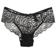 thumbnail image 2 of Bigersell Womens Cotton Underwear Clearance Women's Exotic Underwear Cheeky Panty Style P-1696 Nylon Brief Panties Seamless Thongs Briefs Mid Waist Women Cheeky Panties Black XL, 2 of 2