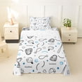 thumbnail image 2 of jejeloiu Baseball Games Twin Sheet Sets,Cute Cartoon Stars Bedding For Boys 3pcs, 2 of 6