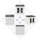 thumbnail image 4 of QinaQin Aparador buffet con almacenamiento, puertas de vidrio y contacto eléctrico integrado, cubierta superior en relieve color negro para cocina o coffee bar, 4 of 7