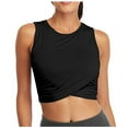 thumbnail image 2 of Pimelu Tank Top for Women Workout Tops for Women Casual Solid Breathable Sports Yoga Cropped Tank Tops Summer Plus Size Round Neck Sleeveless Shirt Blouses Womens Tank Tops, 2 of 7