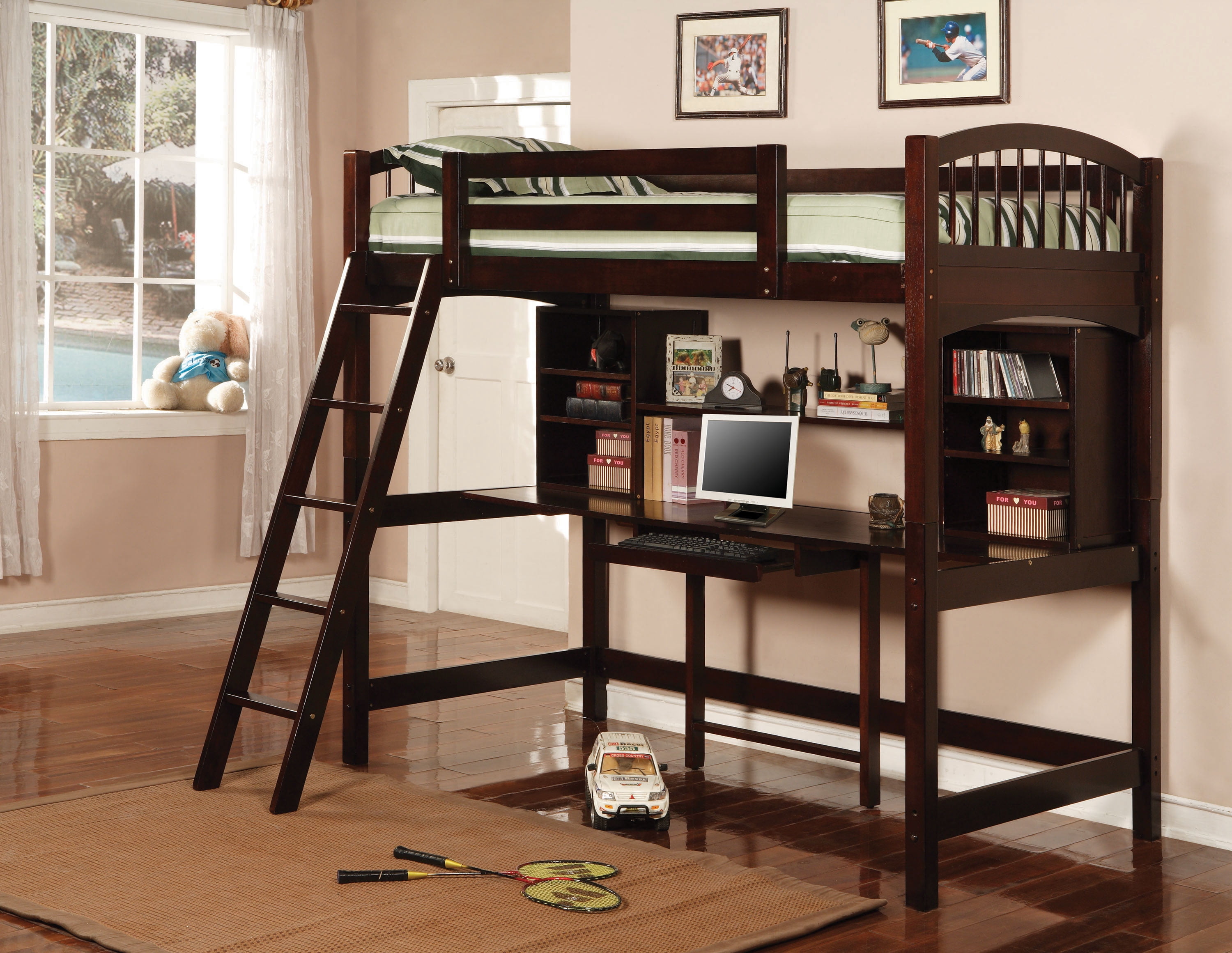 Coaster Perris Bunk Bed Twin Workstation Loft Bed Finished In