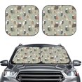 thumbnail image 2 of Windshield Sun Shade, Funny Owl Doodles Foldable Car Sun Shade Windshield For Front, 2 Pieces, 2 of 4