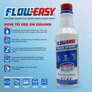 Flow-Easy Professional Virgin Sulfuric Acid Drain Opener, 12 Pack (20oz Bottles), Fast-Acting Liquid Clog Remover for Grease, Hair, Soap Scum
