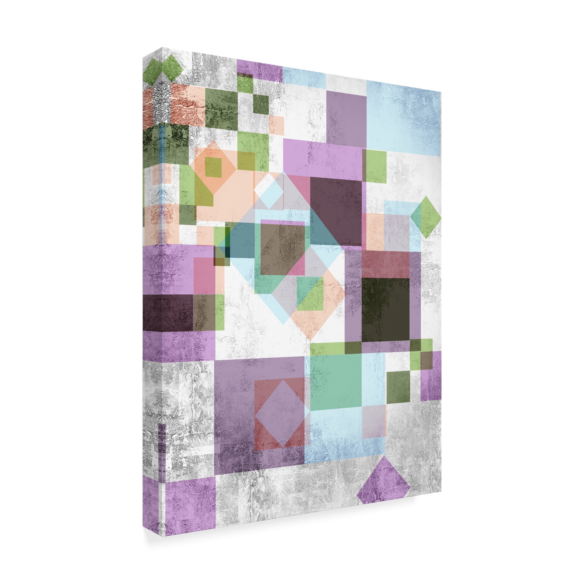 Trademark Fine Art 'Purple Squares' Canvas Art by Greg Simanson