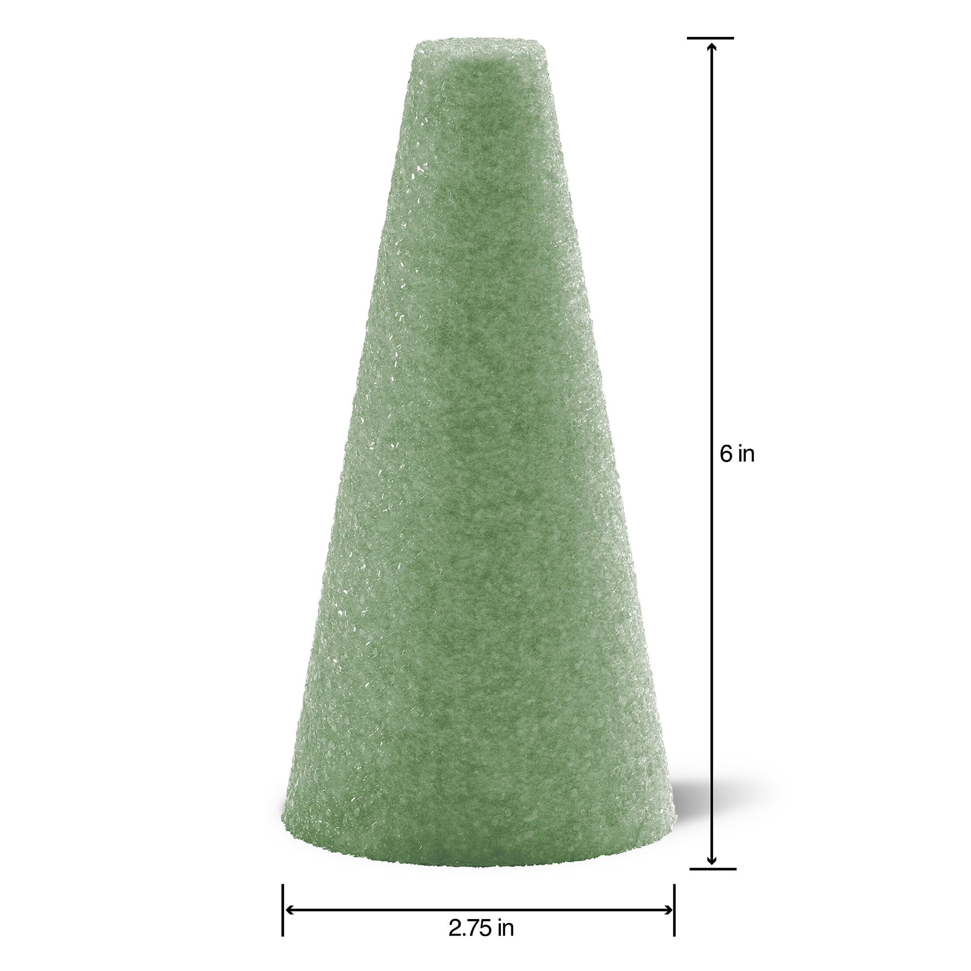 FloraCraft FloraFōM 6" Green Foam Cone, 36 Pack