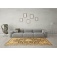 thumbnail image 3 of Ahgly Company Indoor Square Medallion Brown Traditional Area Rugs, 5' Square, 3 of 4