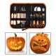 thumbnail image 4 of Kit de herramientas para tallar calabazas de Halloween Juego de cuchillos 14 piezas con bolsa Sunnimix Plantillas para tallar calabazas, 4 of 8