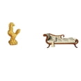 thumbnail image 1 of Escultura de pollo de resina, figura de animal, estatua, sofá en miniatura, mueble para casa de muñecas, modelo de madera, adecuado para decoración de, 1 of 8
