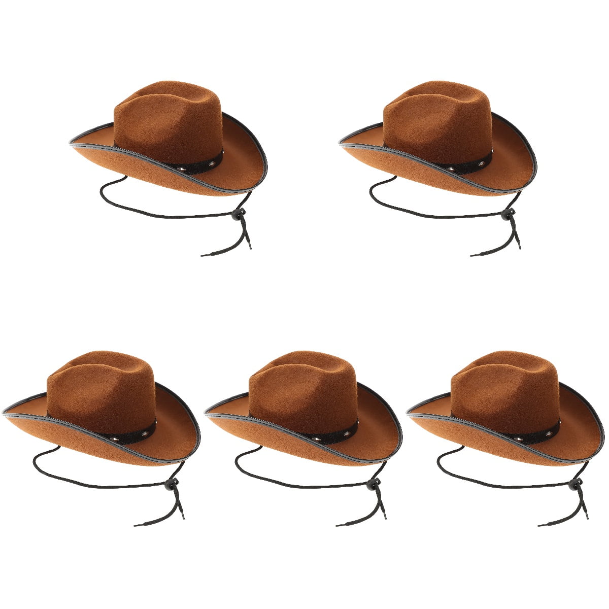 NUOLUX 5pcs Felt Cowboy Hat Cowgirl Hat Western Cowboy Hat Cowboy