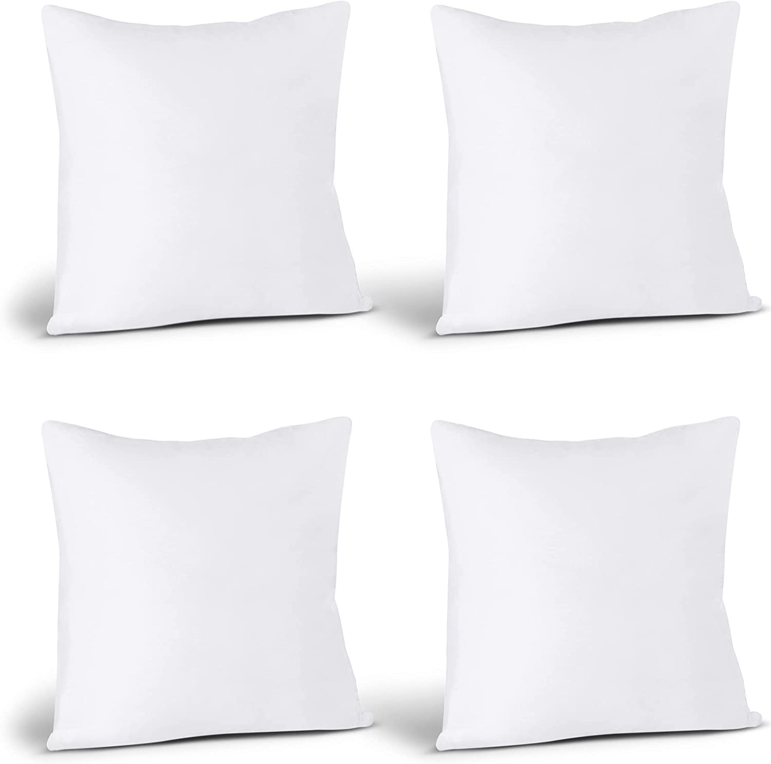 Utopia Bedding Throw Pillows Insert (Pack of 2, White) - 18 x 18 Inches Bed  and Couch Pillows - Indoor Decorative Pillows 