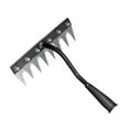 thumbnail image 2 of 5/6/7/8 Teeth Carbon Steel Garden Weeding Rake, Dethatching Rake, Iron Weeding Rake for Dethatching, Gardening and Backyard Lawn Loosening, Weed Rake, Weed Rake Tool (8 Teeth), 2 of 9