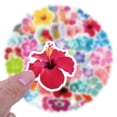 thumbnail image 4 of Wiywef 60pcs Flower Sticker Hawaii Hibiscus Decals Graffiti Stickers For DIY Luggage Laptop Skateboard Motorcycle Bicycle Stickers, 4 of 7