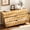 Oak, variant on Alvantor 6 Drawer Dresser, 60" Wide Wooden Chest of Drawers, Fluted Dresser for Bedroom Walnut