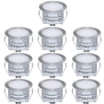 thumbnail image 1 of Recessed LED Deck Light Kits , 10 Pack Deck Lighting IP67 Waterproof, 12V Low Voltage In Ground Outdoor LED Landscape Lighting for Yard, 1 of 5