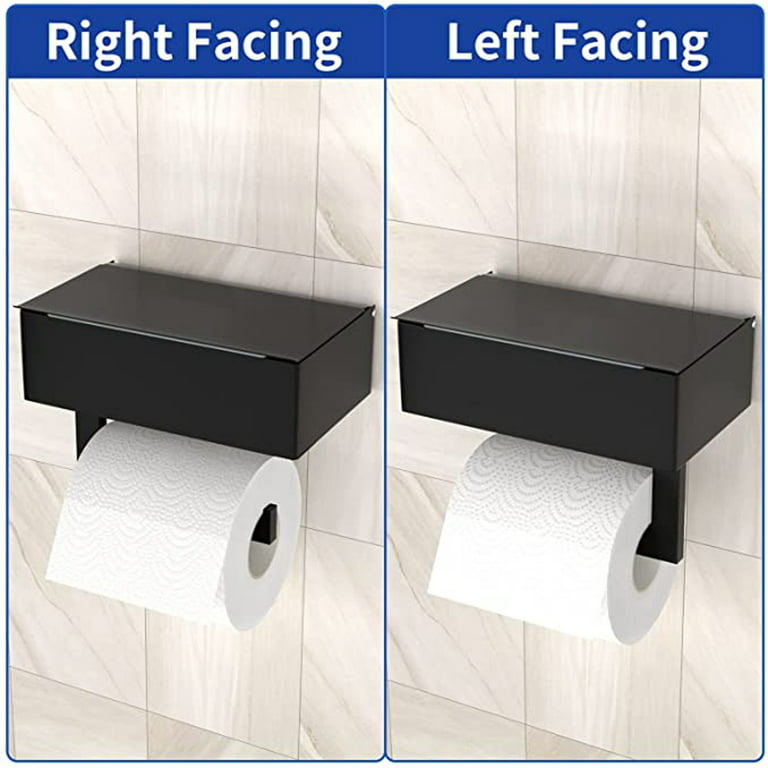 Toilet Paper Holder with Flushable Wipes Dispenser, for Bathroom with Wipe  Storage Shelf, Keep Your Wipes Hidden Out of Sight - Stainless Steel Wall  Mount 