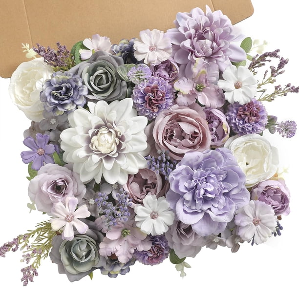 Serra Flora Combo De Flores Artificiales Para Centros De Mesa, Arreglos De Boda, Ramo De Novia, Mesa, Silla, Portavelas, Baby Shower, Pastel, Flor, Decoración Del Hogar Serra Flora NA