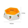 thumbnail image 2 of facefd Non Slip Rabbit Feeder Bowl Feeding Basin for Hedgehog Gerbils Puppy Kitten 14.5cmx4.7cm, 2 of 9