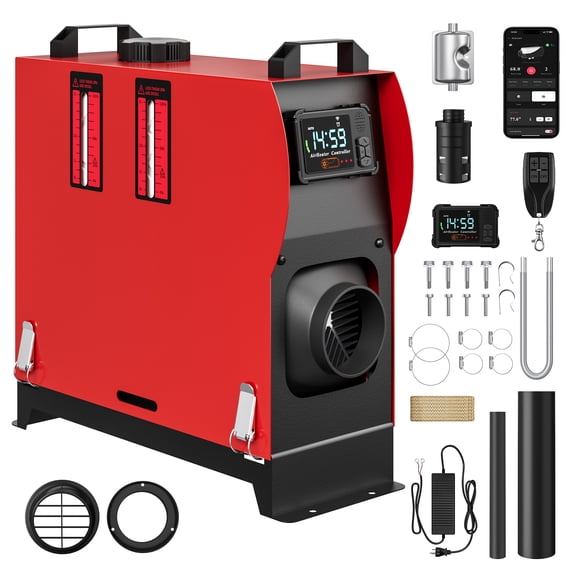 Nepsam 8 KW Diesel Air Heater, Bluetooth App Control All-on-one Diesel Heater with Automatic Altitude Adjustment, Remote Control and LCD, Portable Parking Heater for Home RV Trailer Camper Van Boat