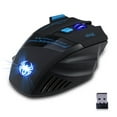 thumbnail image 2 of F14 LED Optical Computer Mouse Wireless 2.4G 2400 DPI 7 Buttons Wireless Gaming Mouse Colorful Breathing Lights for  Gamer, 2 of 7