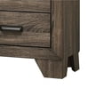thumbnail image 4 of 2 Drawer Wooden Nightstand with Metal Handles and Bracket Legs, Brown- Saltoro Sherpi, 4 of 6