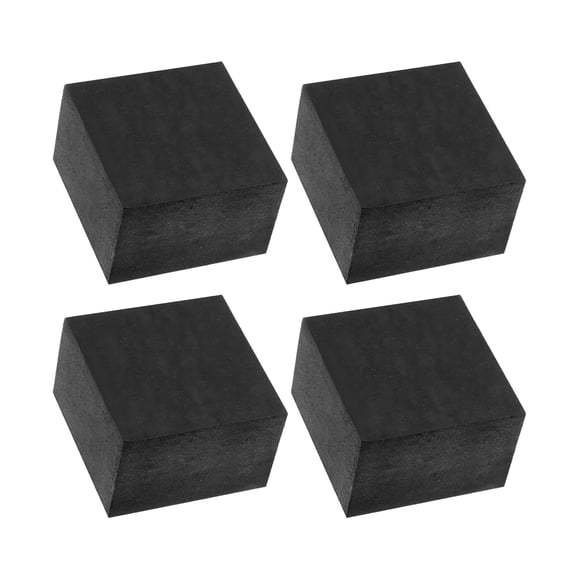 Uxcell Rubber Solid Anti-Vibration Pads, 4 Pcs 60mm x 45mm Thick Rubber Square Washers Multi-Purpose Gasket Pad Bushings Spacer for HVAC Compressor Air Conditioner, Black